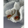 925 Sterling Silver Gold Plated Mandarine Garnet Earrings