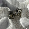 Vintage 925 Sterling Silver Marcasite Earrings