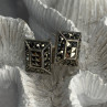Vintage 925 Sterling Silver Marcasite Earrings