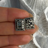 Vintage 925 Sterling Silver Marcasite Earrings