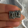 Vintage 925 Sterling Silver Marcasite Earrings