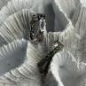 925 Sterling Silver Shiny White & Green Spinel Earrings