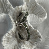925 Sterling Silver Shiny White & Green Spinel Earrings