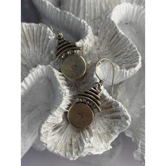 Vintage 925 Sterling Silver Carnelian Earrings