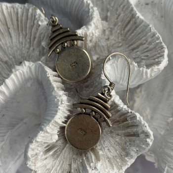 Vintage 925 Sterling Silver Carnelian Earrings