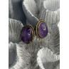 Vintage 925 Sterling Silver Amethyst Earrings