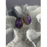 Vintage 925 Sterling Silver Amethyst Earrings