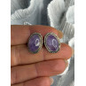 Vintage 925 Sterling Silver Amethyst Earrings