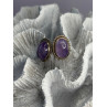 Vintage 925 Sterling Silver Amethyst Earrings