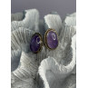 Vintage 925 Sterling Silver Amethyst Earrings