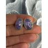 Vintage 925 Sterling Silver Amethyst Earrings