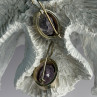 Beautiful Vintage 925 Sterling Silver Amethyst Earrings