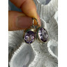 Beautiful Vintage 925 Sterling Silver Amethyst Earrings