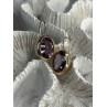 Beautiful Vintage 925 Sterling Silver Amethyst Earrings