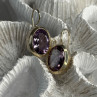 Beautiful Vintage 925 Sterling Silver Amethyst Earrings