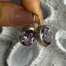 Beautiful Vintage 925 Sterling Silver Amethyst Earrings