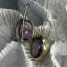 Beautiful Vintage 925 Sterling Silver Amethyst Earrings