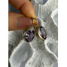 Beautiful Vintage 925 Sterling Silver Amethyst Earrings
