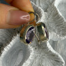 Beautiful Vintage 925 Sterling Silver Amethyst Earrings