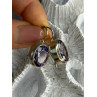 Beautiful Vintage 925 Sterling Silver Amethyst Earrings