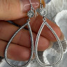 925 Sterling Silver Teardrop CZ Earrings