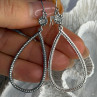 925 Sterling Silver Teardrop CZ Earrings