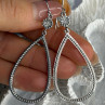 925 Sterling Silver Teardrop CZ Earrings