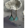 925 Sterling Silver Turquoise Earrings Length 1.40 Inch