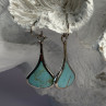 925 Sterling Silver Turquoise Earrings Length 1.40 Inch