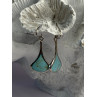 925 Sterling Silver Turquoise Earrings Length 1.40 Inch