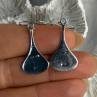 925 Sterling Silver Turquoise Earrings Length 1.40 Inch