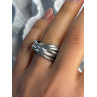 925 Sterling Silver Seven-Band Puzzle Ring Size 8.5