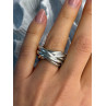 925 Sterling Silver Seven-Band Puzzle Ring Size 8.5