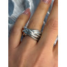 925 Sterling Silver Seven-Band Puzzle Ring Size 8.5