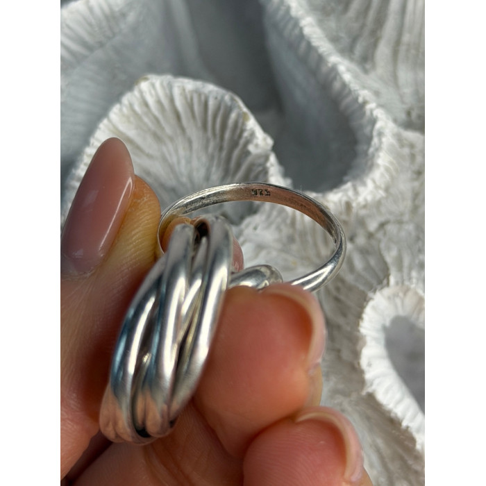 925 Sterling Silver Seven-Band Puzzle Ring Size 8.5