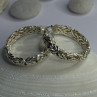 Beautiful Design 925 Sterling Silver Hoop Earrings Length 1.30 Inch