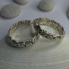 Beautiful Design 925 Sterling Silver Hoop Earrings Length 1.30 Inch
