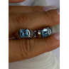 925 Sterling Silver Blue Topaz Earrings Length 0.8 Inch