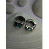 925 Sterling Silver Blue Topaz Earrings Length 0.8 Inch