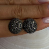 Beautiful Design 925 Sterling Silver Marcasite Earrings Length 0.7 Inch