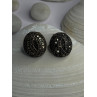 Beautiful Design 925 Sterling Silver Marcasite Earrings Length 0.7 Inch