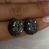 Beautiful Design 925 Sterling Silver Marcasite Earrings Length 0.7 Inch