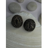 Beautiful Design 925 Sterling Silver Marcasite Earrings Length 0.7 Inch