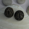Beautiful Design 925 Sterling Silver Marcasite Earrings Length 0.7 Inch