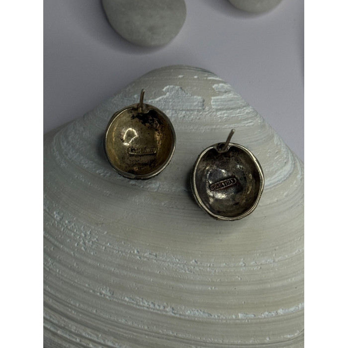 Beautiful Design 925 Sterling Silver Marcasite Earrings Length 0.7 Inch