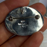 Vintage 925 Sterling Silver Abalone Bird Brooch Length 1.10 Inch