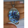 Vintage 925 Sterling Silver Abalone Necklace Length 20 inch
