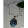 Vintage 925 Sterling Silver Abalone Necklace Length 20 inch