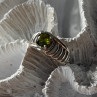 925 Sterling Silver Peridot Ring Size 6