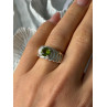 925 Sterling Silver Peridot Ring Size 6